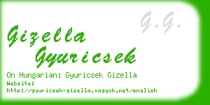 gizella gyuricsek business card